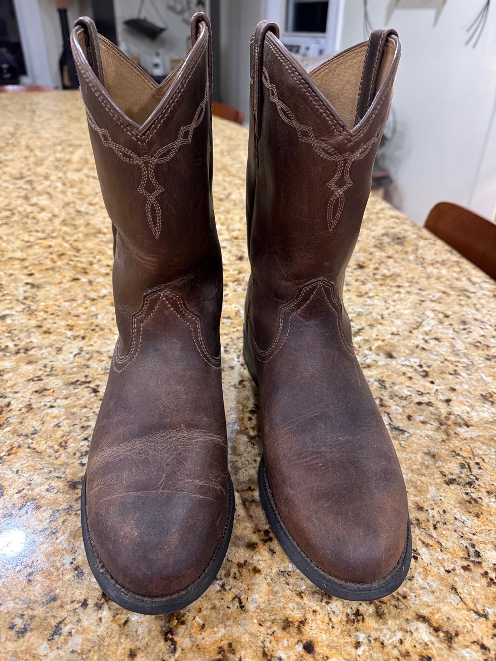 Ariat Men's Brown Leather Western Work Boots